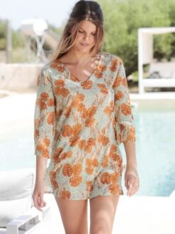 Baumwolle-Seide Tunika LAGOON Von Fürstenberg 8 Baumwolle-Seide Tunika LAGOON Von Fürstenberg -MAISON LEJABY Verkaufsgeschäft shirt lagoon 41314877 fuerstenberg