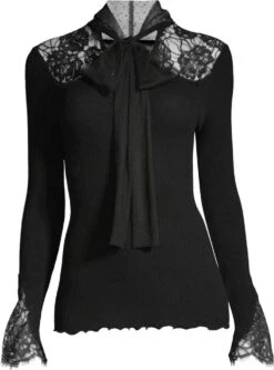 Merinowolle-Seide KRAGEN-SHIRT Gerippt Schwarz Von Oscalito 11 Merinowolle-Seide KRAGEN-SHIRT Gerippt Schwarz Von Oscalito -MAISON LEJABY Verkaufsgeschäft shirt langarm chantilly spitze schwarz 6644 oscalito 3