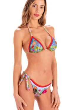 Triangel-Bikini JUNGLE ATTITUDE Blau Von Pin-Up Stars -MAISON LEJABY Verkaufsgeschäft slip bikini pb010f blau jungle pin up stars 2