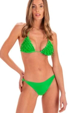 Triangel-Bikini FOGLIE Grün Von Pin-Up Stars -MAISON LEJABY Verkaufsgeschäft slip bikini pb042cf gruen pin up stars