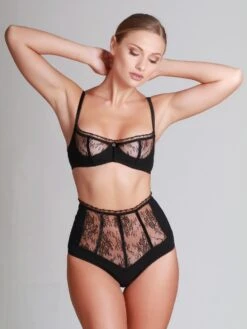 Spitze Taillenslip Schwarz Von Prelude Milano -MAISON LEJABY Verkaufsgeschäft spitze bh taillenslip ys258 yd256 schwarz prelude 2