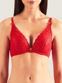 Bügel-BH ROSESSENCE HK Spitze Von Aubade -MAISON LEJABY Verkaufsgeschäft spitze dessous hk12 2 gala rot rosessence aubade