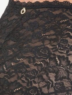 Hoher Slip ROSESSENCE HK Spitze Von Aubade -MAISON LEJABY Verkaufsgeschäft spitze dessous hk24 5 noir schwarz rosessence aubade 17 1