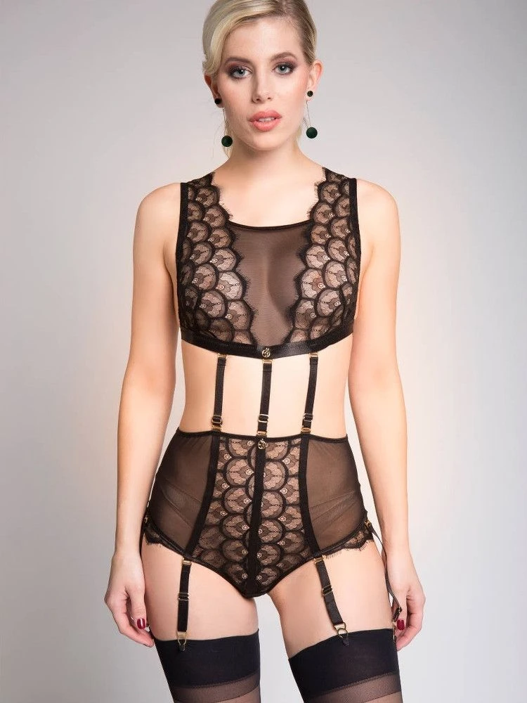 Spitzen Top Mit Bändern DIANA Schwarz Von Diamor 7 Spitzen Top Mit Bändern DIANA Schwarz Von Diamor – Bild 5