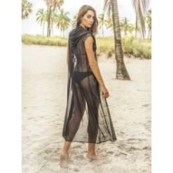 Strandkaftan GLAM GODESS BLACK ROBE Von Eniqua