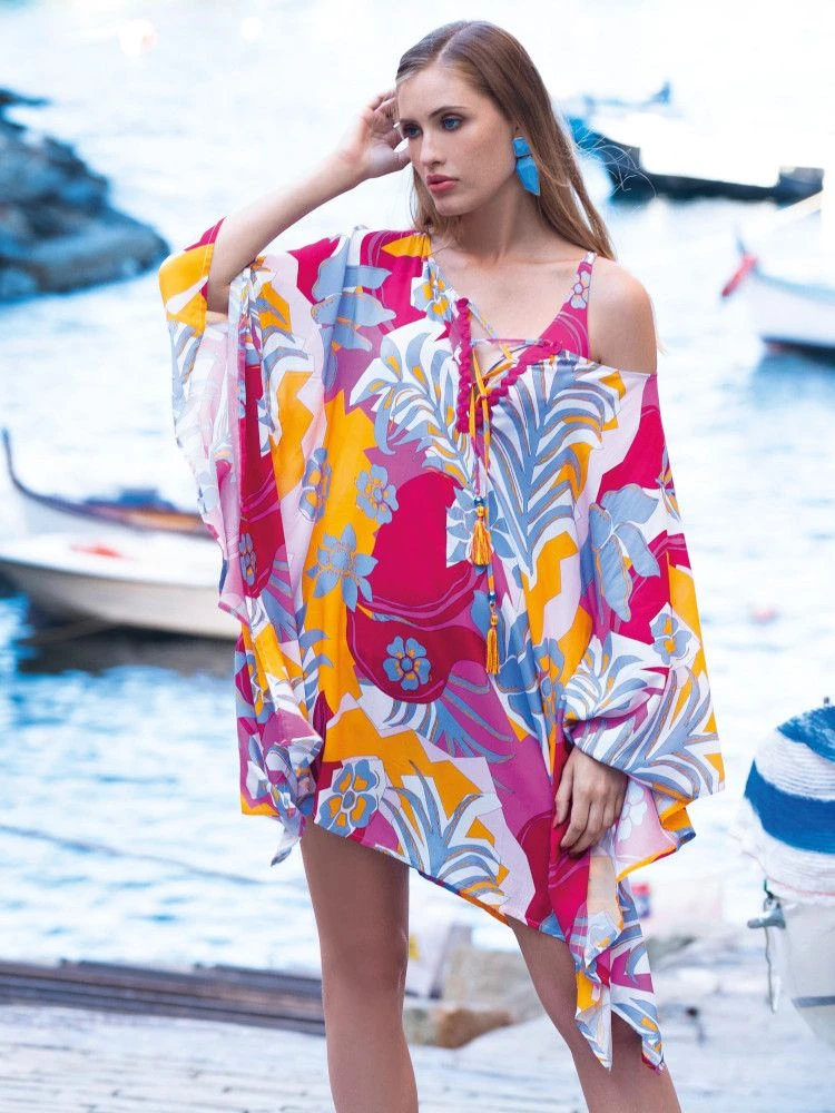 Viscose Foilardkleid FLIEDER PINK Von Chiara Fiorini 4 Viscose Foilardkleid FLIEDER PINK Von Chiara Fiorini – Bild 2