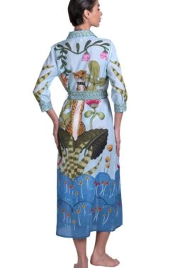 Strandkleid JUNGLE ATTITUDE Von Pin-Up Stars -MAISON LEJABY Verkaufsgeschäft strandkleid jungle attitude blau pa111a pin up stars 3 5