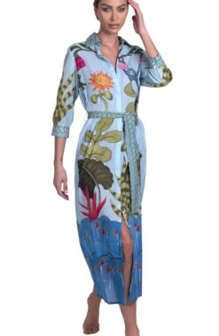 Strandkleid JUNGLE ATTITUDE Von Pin-Up Stars -MAISON LEJABY Verkaufsgeschäft strandkleid jungle attitude blau pa111a pin up stars 5