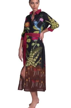 Strandkleid JUNGLE ATTITUDE Von Pin-Up Stars -MAISON LEJABY Verkaufsgeschäft strandkleid jungle attitude schwarz pa111a pin up stars 2
