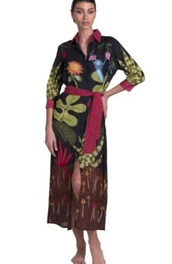 Strandkleid JUNGLE ATTITUDE Von Pin-Up Stars -MAISON LEJABY Verkaufsgeschäft strandkleid jungle attitude schwarz pa111a pin up stars 3