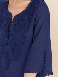 100% Baumwolle Strandtunika NOAM 98 Dunkelblau Von Pain De Sucre -MAISON LEJABY Verkaufsgeschäft strandkleid noam dunkelblau pain de sucre 3