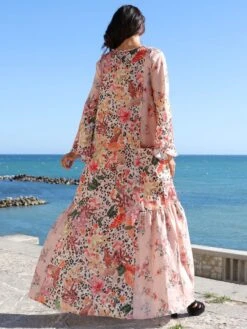 Seidenbatist Strandkleid FANTASIA ROSA Von Laetitia Beachwear -MAISON LEJABY Verkaufsgeschäft strandkleid seidenbatist rosa g142 laetitia beachwear 2