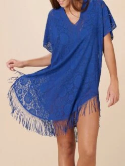 Spitze Strandtunika JESSE 20 Von Pain De Sucre -MAISON LEJABY Verkaufsgeschäft strandtunika jesse spitze royalblau pain de sucre 1