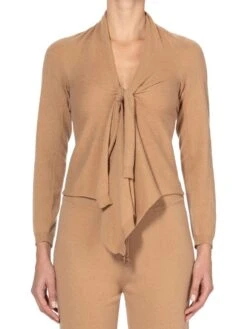 Strickjacke CARDIGAN SOFT Wolle-Mix Von Ritratti -MAISON LEJABY Verkaufsgeschäft strickjacke soft biscotto 72921 ritratti 2 7