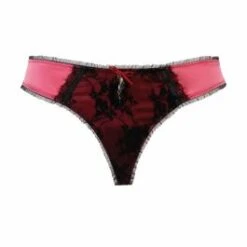 Stretch-Satin String ANGELICA Fuchsia-pink Von Escora
