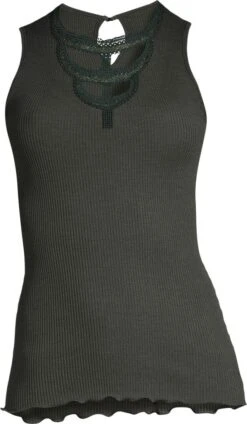 Merinowolle-Seide Trägertop Mit Glitzer Gerippt Von Oscalito 10 Merinowolle-Seide Trägertop Mit Glitzer Gerippt Von Oscalito -MAISON LEJABY Verkaufsgeschäft top lurex spitze gruen 6660 oscalito 3