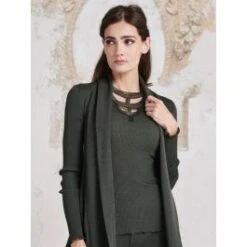 Merinowolle-Seide Trägertop Mit Glitzer Gerippt Von Oscalito