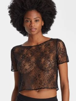 Spitzentop LAZY DAYS Mit Kurzen Ärmeln Von Aubade 13 Spitzentop LAZY DAYS Mit Kurzen Ärmeln Von Aubade -MAISON LEJABY Verkaufsgeschäft top schwarz rl48 lazy days aubade 6