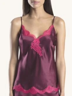 100% Seide Top SOIE D´AMOUR Fein Von Aubade -MAISON LEJABY Verkaufsgeschäft top seide beere ms38 soie d amour aubade 5 1 1 1