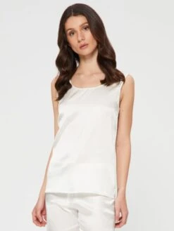Seidentop Camisole SETA No. 7 Von Chiara Fiorini 12 Seidentop Camisole SETA No. 7 Von Chiara Fiorini -MAISON LEJABY Verkaufsgeschäft top seide elfenbein weiss gc185 chiara fiorini