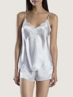 100% Seide Top SOIE D´AMOUR Von Aubade 32 100% Seide Top SOIE D´AMOUR Von Aubade -MAISON LEJABY Verkaufsgeschäft top seide silber ms38 soie d amour aubade 3