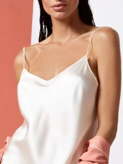 Seidentop CARLA 100% Seide Uni Von Vivis 26 Seidentop CARLA 100% Seide Uni Von Vivis -MAISON LEJABY Verkaufsgeschäft top weiss vivis 2 1