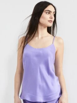 100% Seide Trägertop KLASSIK SATIN Mit Druck Oder Uni Von Eva B. Bitzer -MAISON LEJABY Verkaufsgeschäft traegertop seide very peri 27318213 klassik satin eva b bitzer 9 1