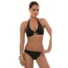 Triangel-Bikini TIGER Von Rebecca -MAISON LEJABY Verkaufsgeschäft triangel bikini neckholder tiger schwarz 1004 rebecca 2
