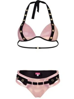 Triangel Bikini BELT EYES PINK BLACK Von Eniqua -MAISON LEJABY Verkaufsgeschäft triangel bikini rosa schwarz belt eyes 3203601 eniqua 1 1