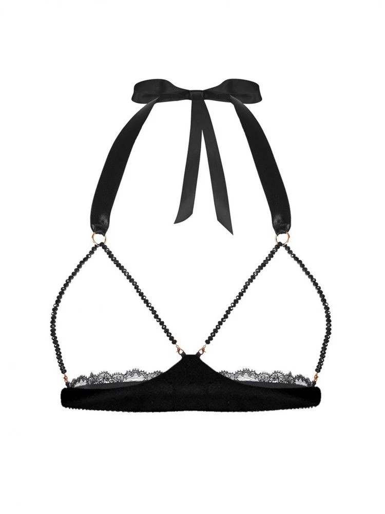 Ouvert Triangel-BH GEISHA SG Mit Schmuck-Kristallen Von Cadolle 6 Ouvert Triangel-BH GEISHA SG Mit Schmuck-Kristallen Von Cadolle – Bild 4