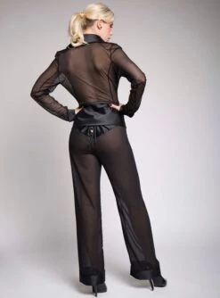 Chiffon Blazer VIOLA Schwarz Von Diamor 9 Chiffon Blazer VIOLA Schwarz Von Diamor -MAISON LEJABY Verkaufsgeschäft tuell satin blazer hose viola schwarz 1691 1659 d219 diamor 1