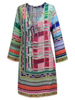 100% Seide Tunika FUCHSIA TÜRKIS Von Eva B. Bitzer -MAISON LEJABY Verkaufsgeschäft tunika fuchsia tuerkis 11313277 bitzer 1