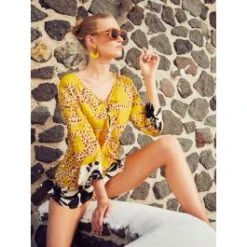 Viscose Tunika SANTORINI Maisgelb Von Fürstenberg