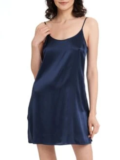 Seidenunterkleid Stretchseide SEDUZIONE DI SETA Von Gattina -MAISON LEJABY Verkaufsgeschäft unterkleid seide navy dunkelblau 381400 seduzione di seta gattina 1