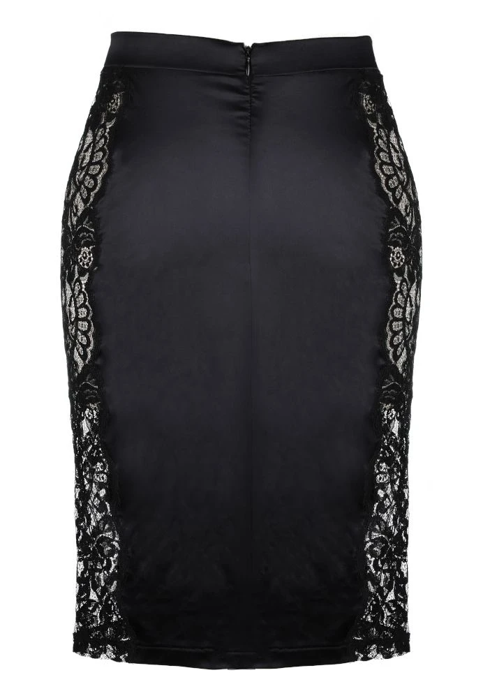 Satin Lingerie Rock MARLENE Mit Spitze Von Prelude Milano 6 Satin Lingerie Rock MARLENE Mit Spitze Von Prelude Milano – Bild 4