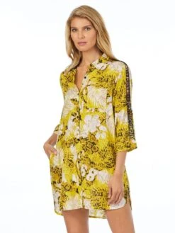 Viscose Sleepshirt ROOFTOP READY Gelb-beige Von DKNY Sleepwear -MAISON LEJABY Verkaufsgeschäft viscose sleepshirt gelb yi2322408 337 dkny 1