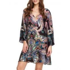 Viscose Tunika ORNELLA Aubergine-bunt Von Gattina