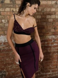 Wende-Rock MYLENE 81 Schwarz Von Pain De Sucre Suggest -MAISON LEJABY Verkaufsgeschäft wende rock mylene bordeaux schwarz pain de sucre suggest