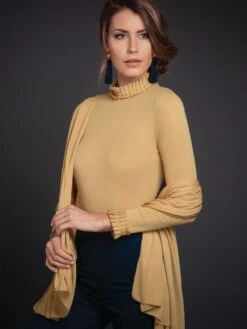 Merinowolle-Seide STOLA Schultertuch Von Artimaglia -MAISON LEJABY Verkaufsgeschäft wolle seide gold 22504 28600 artimaglia 3 1 1