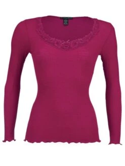 Merinowolle-Seide LANGARM SHIRT Mit Spitze Von Artimaglia 13 Merinowolle-Seide LANGARM SHIRT Mit Spitze Von Artimaglia -MAISON LEJABY Verkaufsgeschäft wolle seide shirt 67604 beere artimaglia 2