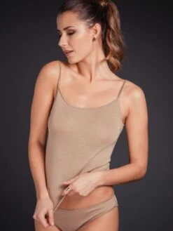 Merinowolle-Seide TRÄGER TOP Von Artimaglia -MAISON LEJABY Verkaufsgeschäft wolle seide top 70701 haut artimaglia 1 1